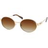 image:imageSOJOS Retro Oval Polarized Sunglasses Womens MenTrendy Round 90s Shades SJ1281Gold Frame Brown Grading Lens