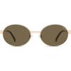 image:imageSOJOS Retro Oval Polarized Sunglasses Womens MenTrendy Round 90s Shades SJ1281Gold Frame Brown Lens