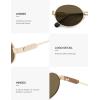 image:imageSOJOS Retro Oval Polarized Sunglasses Womens MenTrendy Round 90s Shades SJ1281Gold Frame Brown Lens