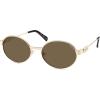 image:imageSOJOS Retro Oval Polarized Sunglasses Womens MenTrendy Round 90s Shades SJ1281Gold Frame Brown Lens