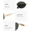 image:imageSOJOS Retro Oval Polarized Sunglasses Womens MenTrendy Round 90s Shades SJ1281Gold Frame Grey Lens