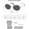 image:imageSOJOS Retro Oval Polarized Sunglasses Womens MenTrendy Round 90s Shades SJ1281Gold Frame Grey Lens