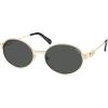 image:imageSOJOS Retro Oval Polarized Sunglasses Womens MenTrendy Round 90s Shades SJ1281Gold Frame Grey Lens