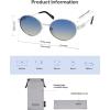image:imageSOJOS Retro Oval Polarized Sunglasses Womens MenTrendy Round 90s Shades SJ1281Silver Frame Blue Grading Lens