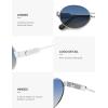 image:imageSOJOS Retro Oval Polarized Sunglasses Womens MenTrendy Round 90s Shades SJ1281Silver Frame Blue Grading Lens