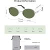 image:imageSOJOS Retro Oval Polarized Sunglasses Womens MenTrendy Round 90s Shades SJ1281Silver Frame Green Lens