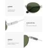 image:imageSOJOS Retro Oval Polarized Sunglasses Womens MenTrendy Round 90s Shades SJ1281Silver Frame Green Lens