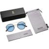 image:imageSOJOS Retro Vintage Round Polarized Sunglasses for Women Men Small Double Bridge Circle Sunnies SJ1104Shiny GoldBlue