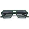 image:imageSOJOS Trendy TR90 Polarized Aviator Sunglasses for Women MenRetro Rectangle Shades Sun Glasses SJ2683Green Frame Grey Grading Lens