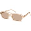 image:imageSOJOS Trendy TR90 Polarized Aviator Sunglasses for Women MenRetro Rectangle Shades Sun Glasses SJ2683Light Brown Frame Brown Lens