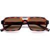image:imageSOJOS Trendy TR90 Polarized Aviator Sunglasses for Women MenRetro Rectangle Shades Sun Glasses SJ2683Tortoise Frame Brown Grading Lens