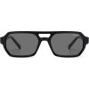 image:imageSOJOS Trendy TR90 Polarized Aviator Sunglasses for Women MenRetro Rectangle Shades Sun Glasses SJ2683Black Frame Grey Lens