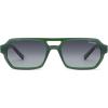 image:imageSOJOS Trendy TR90 Polarized Aviator Sunglasses for Women MenRetro Rectangle Shades Sun Glasses SJ2683Green Frame Grey Grading Lens
