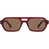 Red Frame Brown Lens