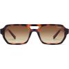 image:imageSOJOS Trendy TR90 Polarized Aviator Sunglasses for Women MenRetro Rectangle Shades Sun Glasses SJ2683Tortoise Frame Brown Grading Lens