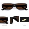 image:imageSOJOS Retro Rectangle Polarized Sunglasses Women Men Trendy Narrow Y2K Rectangular Frame Womens Mens Sun Glasses SJ2351BlackDark Brown
