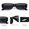 image:imageSOJOS Retro Rectangle Polarized Sunglasses Women Men Trendy Narrow Y2K Rectangular Frame Womens Mens Sun Glasses SJ2351BlackGrey