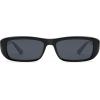 image:imageSOJOS Retro Rectangle Polarized Sunglasses Women Men Trendy Narrow Y2K Rectangular Frame Womens Mens Sun Glasses SJ2351BlackGrey