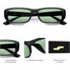 image:imageSOJOS Retro Rectangle Polarized Sunglasses Women Men Trendy Narrow Y2K Rectangular Frame Womens Mens Sun Glasses SJ2351BlackLight Green