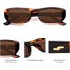 image:imageSOJOS Retro Rectangle Polarized Sunglasses Women Men Trendy Narrow Y2K Rectangular Frame Womens Mens Sun Glasses SJ2351Brown TortoiseBrown