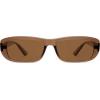 image:imageSOJOS Retro Rectangle Polarized Sunglasses Women Men Trendy Narrow Y2K Rectangular Frame Womens Mens Sun Glasses SJ2351BrownBrown