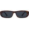image:imageSOJOS Retro Rectangle Polarized Sunglasses Women Men Trendy Narrow Y2K Rectangular Frame Womens Mens Sun Glasses SJ2351Dark TortoiseGrey
