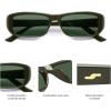 image:imageSOJOS Retro Rectangle Polarized Sunglasses Women Men Trendy Narrow Y2K Rectangular Frame Womens Mens Sun Glasses SJ2351Olive GreenGreen