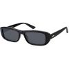 image:imageSOJOS Retro Rectangle Polarized Sunglasses Women Men Trendy Narrow Y2K Rectangular Frame Womens Mens Sun Glasses SJ2351BlackGrey
