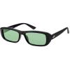 image:imageSOJOS Retro Rectangle Polarized Sunglasses Women Men Trendy Narrow Y2K Rectangular Frame Womens Mens Sun Glasses SJ2351BlackLight Green