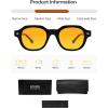 image:imageSOJOS Retro Polygon Round Polarized Sunglasses for Men WomenVintage Italian Acetetace Frame Hand Made Style SJ2667Orange