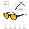 image:imageSOJOS Retro Polygon Round Polarized Sunglasses for Men WomenVintage Italian Acetetace Frame Hand Made Style SJ2667Orange