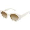 image:imageSOJOS Trendy Hexagonal Polarized Sunglasses for Womens MensRetro Polygon Shades Plastic Frame Sun Glasses SJ2307Beige