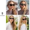 image:imageSOJOS Trendy Hexagonal Polarized Sunglasses for Womens MensRetro Polygon Shades Plastic Frame Sun Glasses SJ2307Black