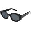 image:imageSOJOS Trendy Hexagonal Polarized Sunglasses for Womens MensRetro Polygon Shades Plastic Frame Sun Glasses SJ2307Black