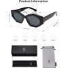 image:imageSOJOS Trendy Hexagonal Polarized Sunglasses for Womens MensRetro Polygon Shades Plastic Frame Sun Glasses SJ2307Black