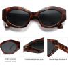 image:imageSOJOS Trendy Hexagonal Polarized Sunglasses for Womens MensRetro Polygon Shades Plastic Frame Sun Glasses SJ2307Brown