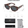 image:imageSOJOS Trendy Hexagonal Polarized Sunglasses for Womens MensRetro Polygon Shades Plastic Frame Sun Glasses SJ2307Brown