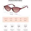 image:imageSOJOS Trendy Polarized Oval Sunglasses for Women Retro Chic 90s Shades Lightweight Sunnies SJ2656Ancora Red Frame Red Grading Lens