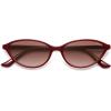 image:imageSOJOS Trendy Polarized Oval Sunglasses for Women Retro Chic 90s Shades Lightweight Sunnies SJ2656Ancora Red Frame Red Grading Lens