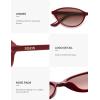 image:imageSOJOS Trendy Polarized Oval Sunglasses for Women Retro Chic 90s Shades Lightweight Sunnies SJ2656Ancora Red Frame Red Grading Lens