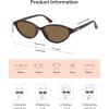 image:imageSOJOS Trendy Polarized Oval Sunglasses for Women Retro Chic 90s Shades Lightweight Sunnies SJ2656Tortoise Frame Brown Lens