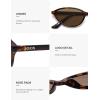 image:imageSOJOS Trendy Polarized Oval Sunglasses for Women Retro Chic 90s Shades Lightweight Sunnies SJ2656Tortoise Frame Brown Lens