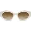 image:imageSOJOS Trendy Hexagonal Polarized Sunglasses for Womens MensRetro Polygon Shades Plastic Frame Sun Glasses SJ2307Beige
