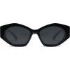 image:imageSOJOS Trendy Hexagonal Polarized Sunglasses for Womens MensRetro Polygon Shades Plastic Frame Sun Glasses SJ2307Black