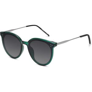 image:imageSOJOS Classic Trendy Round Sunglasses Womens Mens Oversized Large Shades UV400 Vacation Sunnies SJ2068GreenGrey