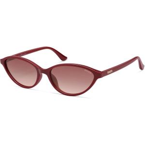 image:imageSOJOS Trendy Polarized Oval Sunglasses for Women Retro Chic 90s Shades Lightweight Sunnies SJ2656Ancora Red Frame Red Grading Lens