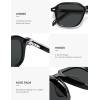 image:imageSOJOS Acetate Square Polarized Sunglasses Women Men Retro Handmade Rectangular Lightweight Sun glasses SJ3121BlackGrey