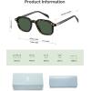 image:imageSOJOS Acetate Square Polarized Sunglasses Women Men Retro Handmade Rectangular Lightweight Sun glasses SJ3121TurquoiseGreen