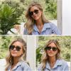 image:imageSOJOS Acetate Square Polarized Sunglasses Women Men Retro Handmade Rectangular Lightweight Sun glasses SJ3121TurquoiseGreen
