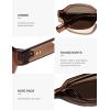 image:imageSOJOS Retro Polarized Hexagon Sunglasses for Women Men UV400 Trendy Rectangle 70s 80s 90s Shades SJ2389Brown